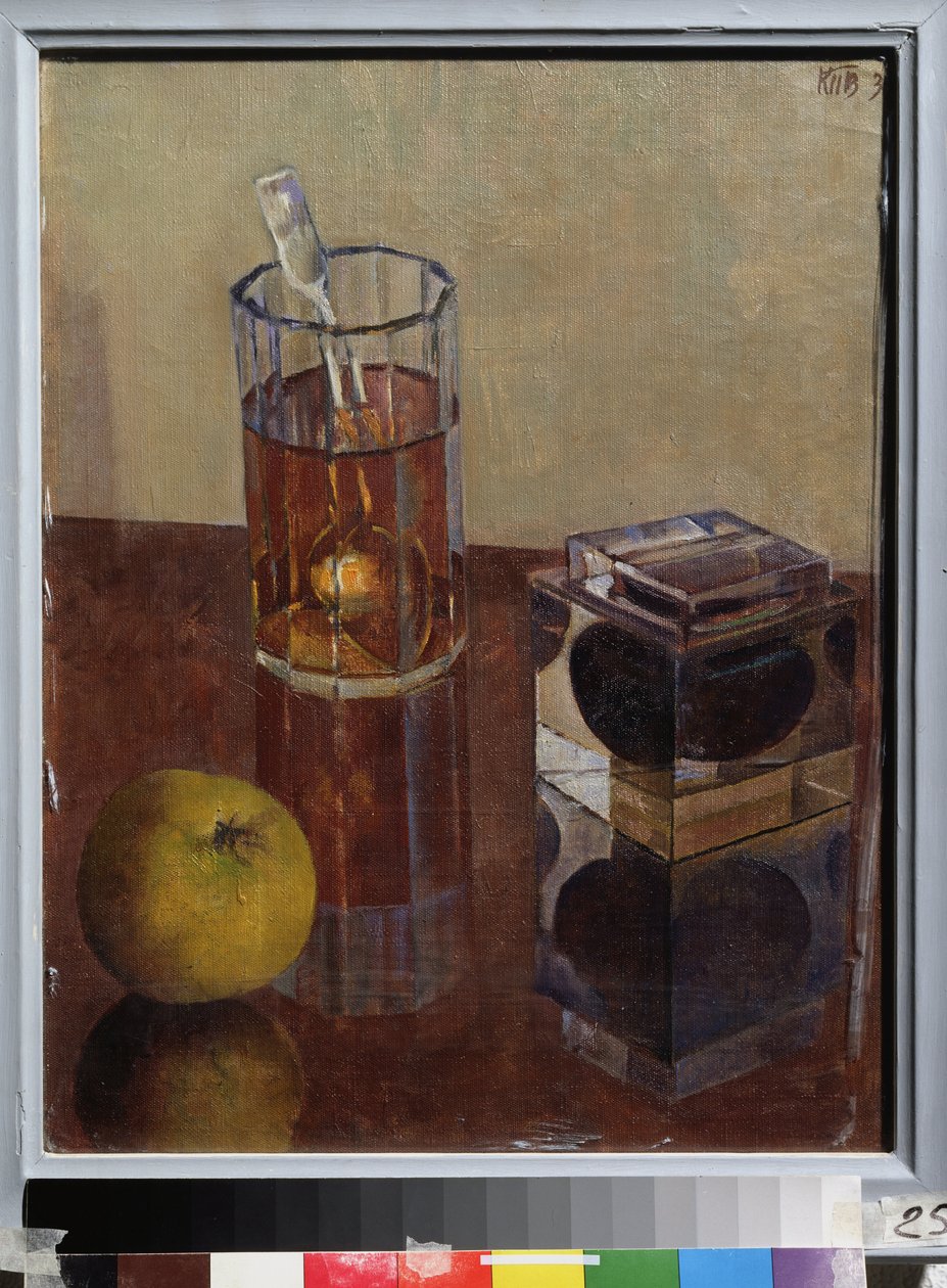 Zátiší s inkoustovou nádobou. Obraz Kuzmy Sergejeviče Petrov Vodkin (Petrov-Vodkin) (Kouzma Petrov Vodkin) (Petrov-Vodkin) (1878-1939), olej na plátně od Kuzma Sergeevich Petrov Vodkin