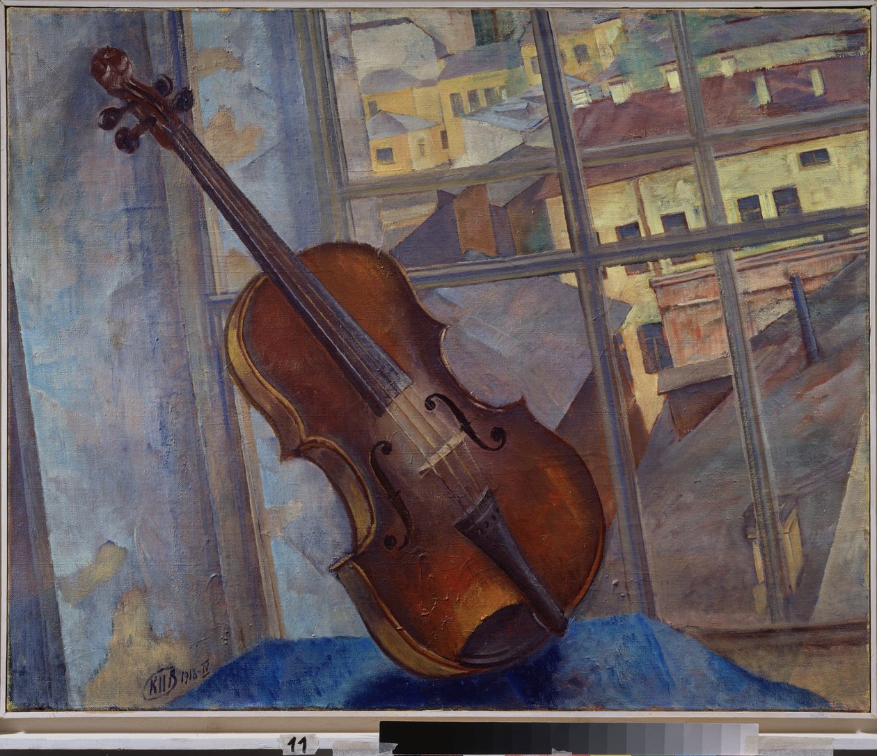 Housle. Obraz Kuzmy Sergejeviče Petrov Vodkin (Petrov-Vodkin) (Kouzma Petrov Vodkin) (Petrov-Vodkin) (1878-1939), olej na plátně od Kuzma Sergeevich Petrov Vodkin
