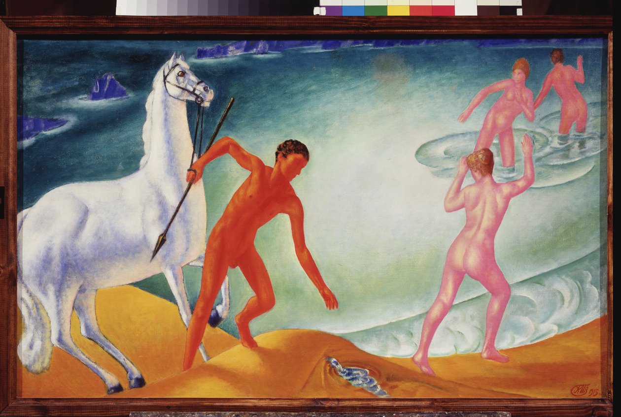 Žíznivý válečník. Malba Kuzmy Sergejeviče Petrova Vodkina (Petrov-Vodkin) (Kouzma Petrov Vodkin) (Petrov-Vodkin) (1878-1939), olej na plátně od Kuzma Sergeevich Petrov Vodkin