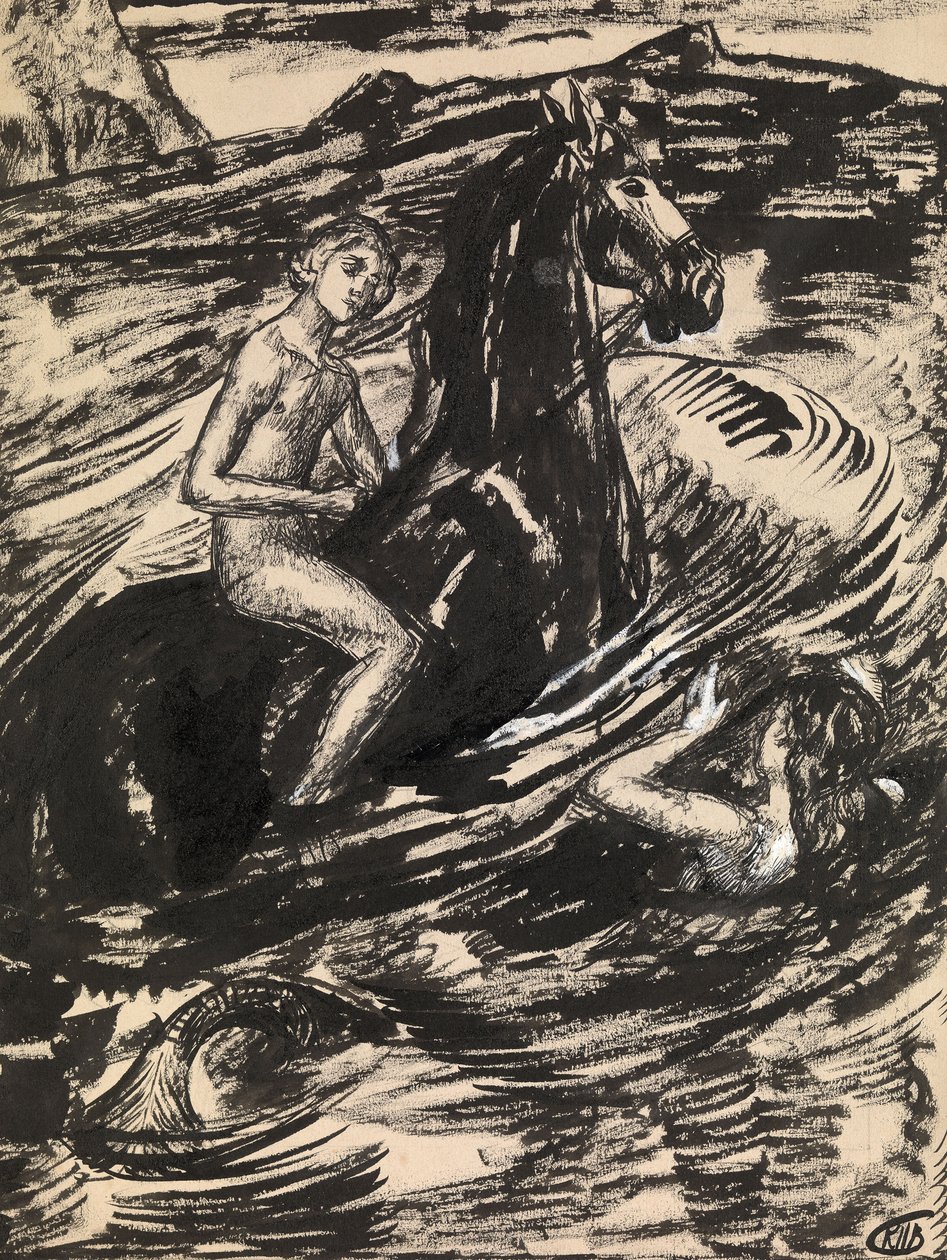 Ilustrace pro Princeznu přílivu od Michaila Lermontova od Kuzma Sergeevich Petrov-Vodkin