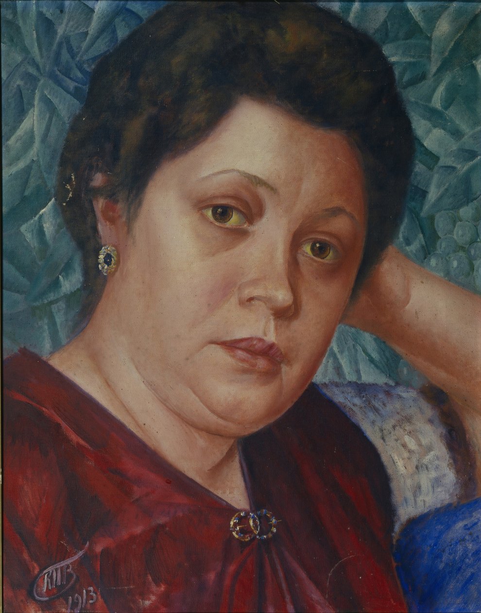 Portrét operní pěvkyně Věra Petrova-Zvantseva od Kuzma Sergeevich Petrov Vodkin