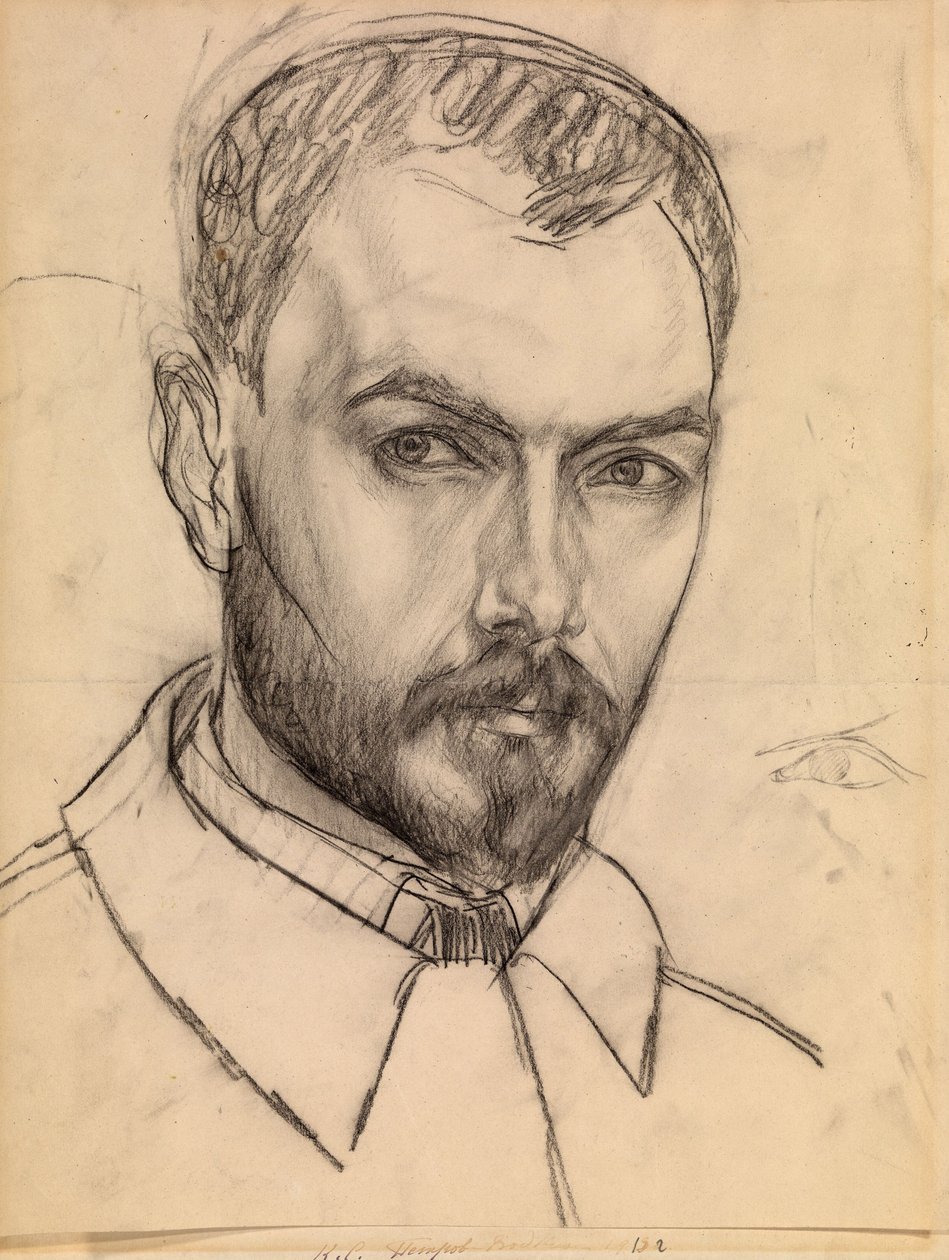 Autoportrét, c. 1913 od Kuzma Sergeevich Petrov Vodkin