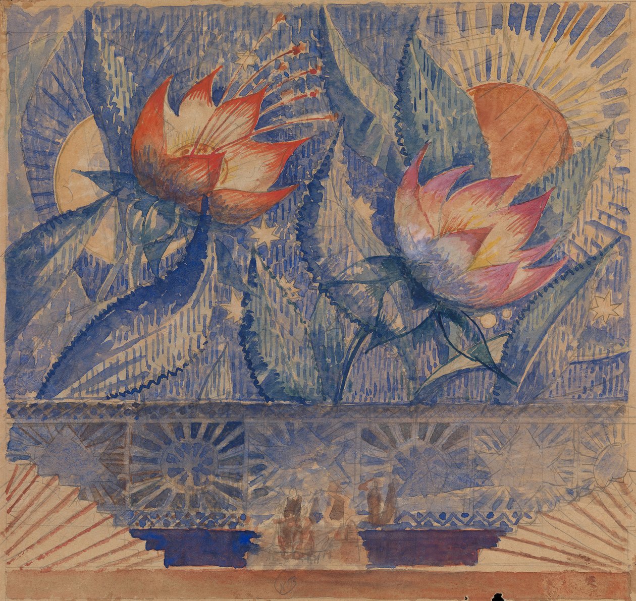 Scénický design od Kuzma Sergeevich Petrov Vodkin