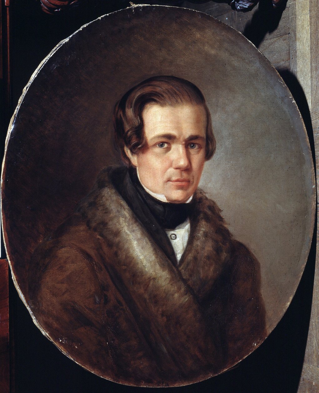 ""Portrét ruského básníka Alexeje Kolcova (1809-1842)"" Obraz Kirilla Gorbounova (Gorbunova) (1822-1891) 1872 Puškinovo pamětní muzeum, Petrohrad od Kyrill Antonovitch Gorbunov