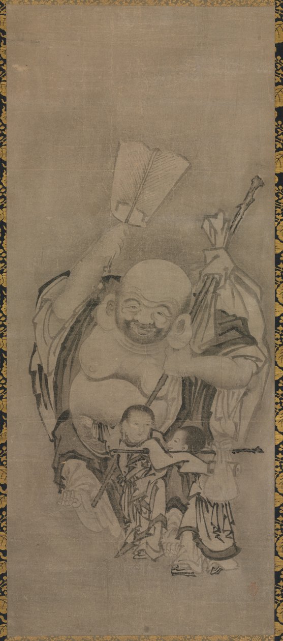 Hotei s taoistickými nesmrtelnými: Hotei od Kyūseki Tomonobu