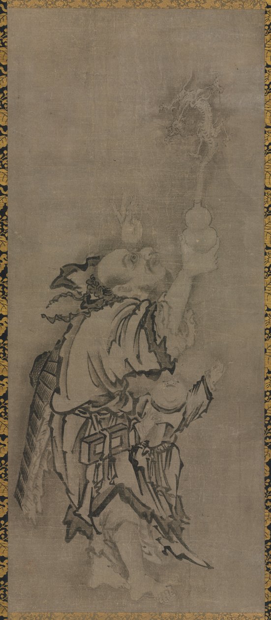 Hotei s Daoist Immortals: Immortal with Gourd and Dragon od Kyūseki Tomonobu