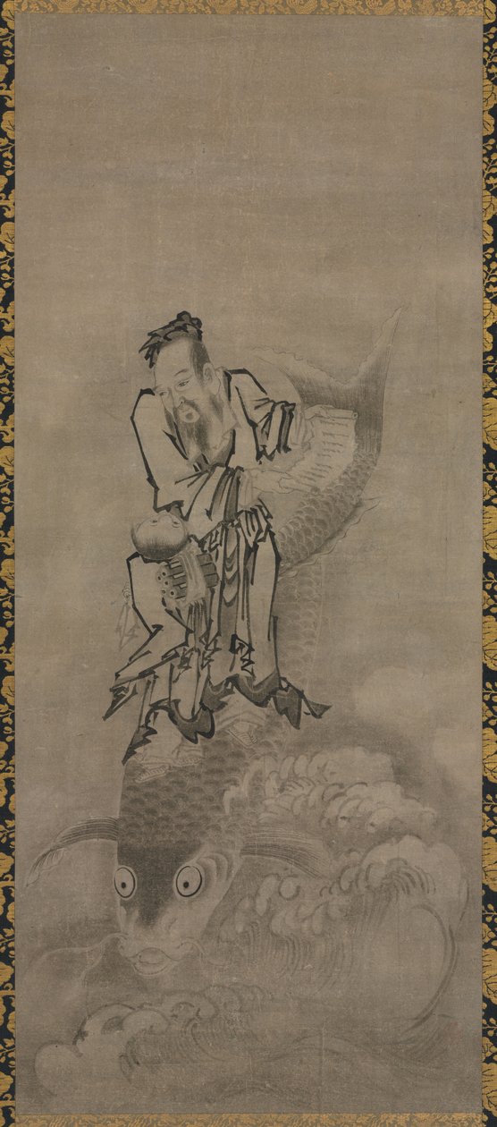 Hotei s Daoist Immortals, konec 17. století – začátek 17. století. od Kyūseki Tomonobu