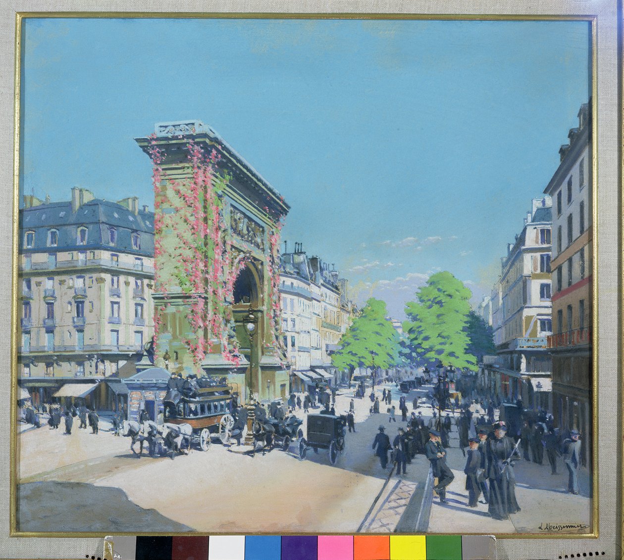 La Porte St. Denis, Paříž, 1880 od L. Abeissonier