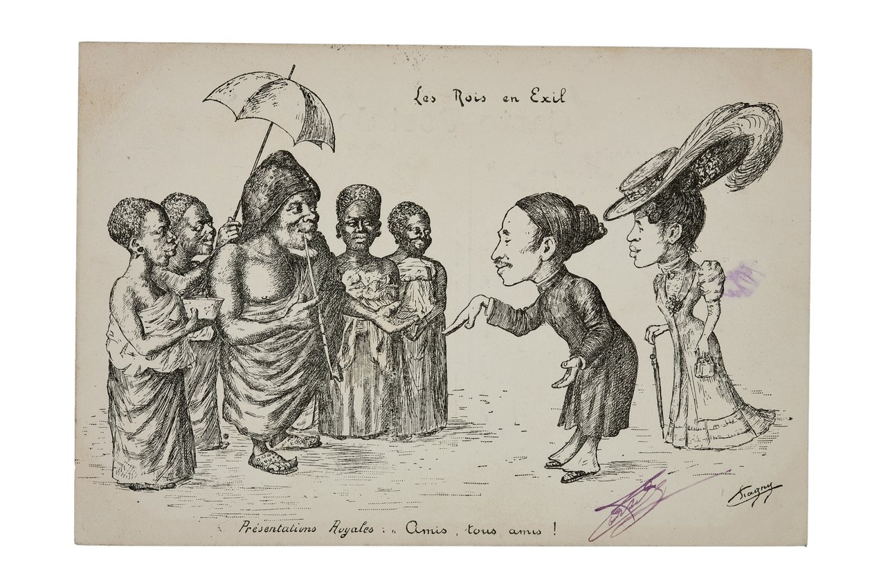 Králové v exilu. Královské prezentace: Přátelé, všichni přátelé!, c.1906 od L. Chagny