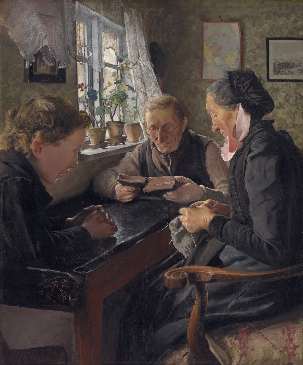 Dítě na návštěvě u prarodičů v neděli od Laurits Andersen Ring