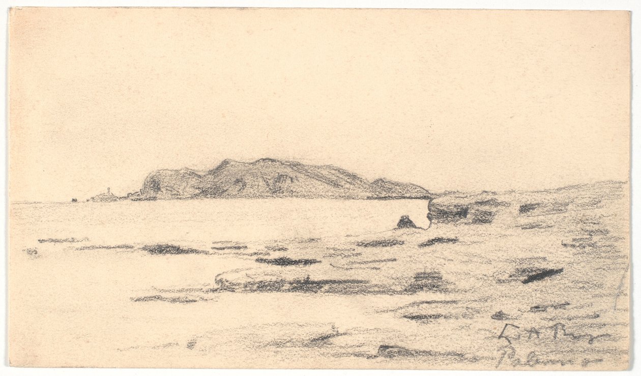 Monte Pellegrino při pohledu z pobřeží v Palermu od Laurits Andersen Ring