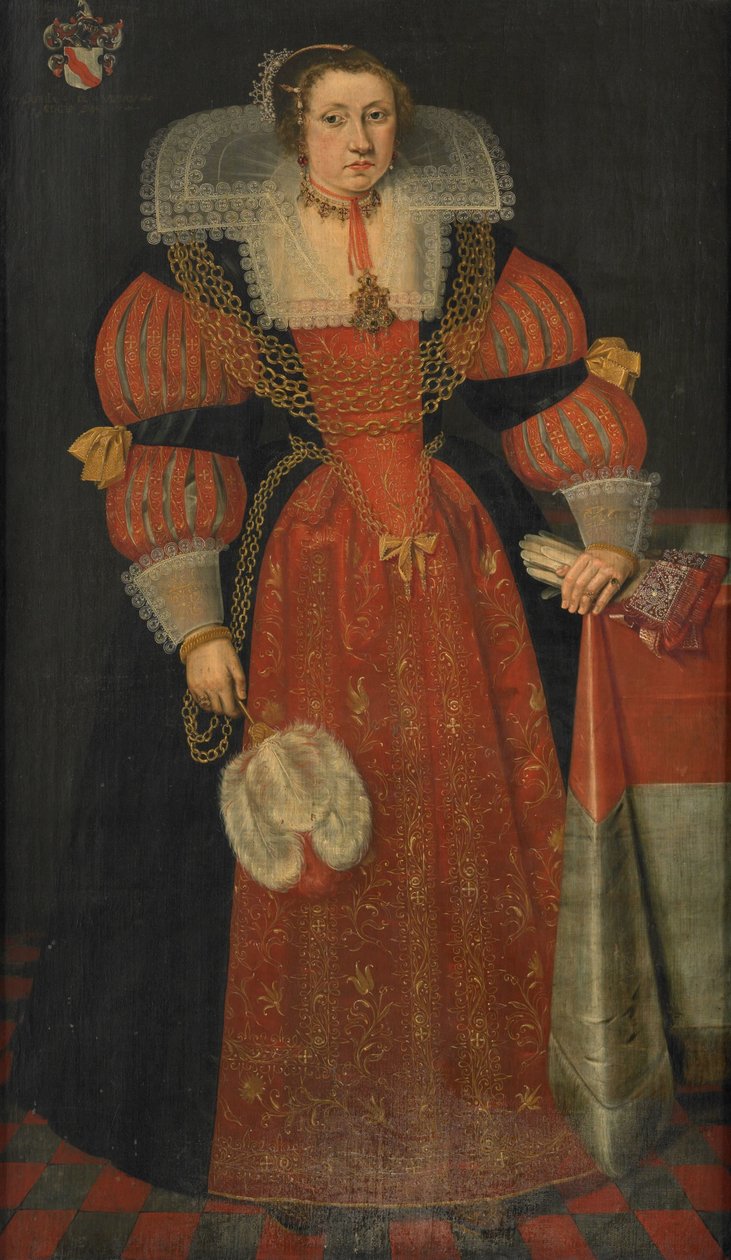 Portrait of Sophia de Vervou (c. 1613-71) od L.J. Woutersin