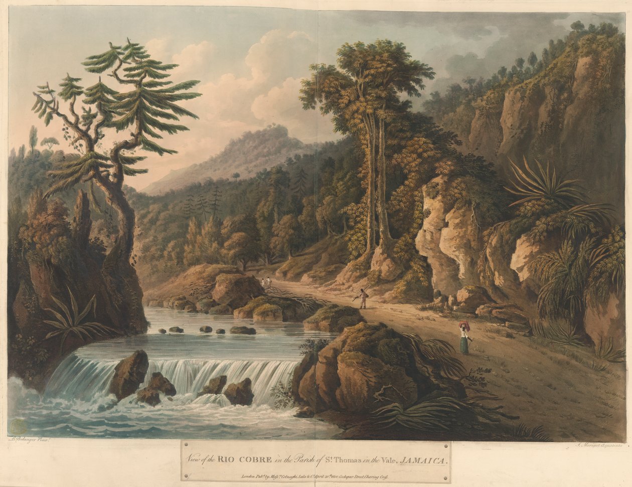 Rio Cobre, z Six Views in the Island of Jamajka, litografie I. Merigot od L. (after) Belanger