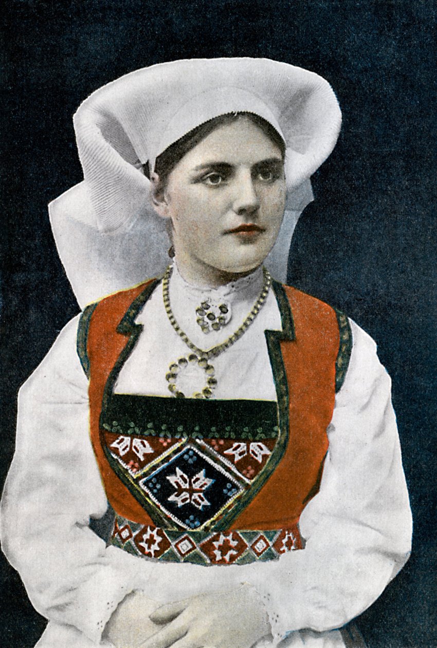 Žena v norském národním kroji, c1890 od L Boulanger