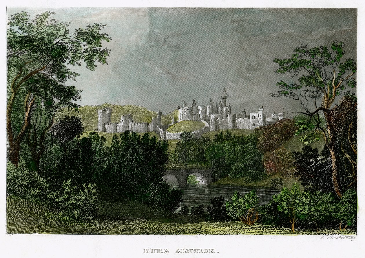 Hrad Alnwick, Northumberland, 18.–19. století. od L Kunstvortag