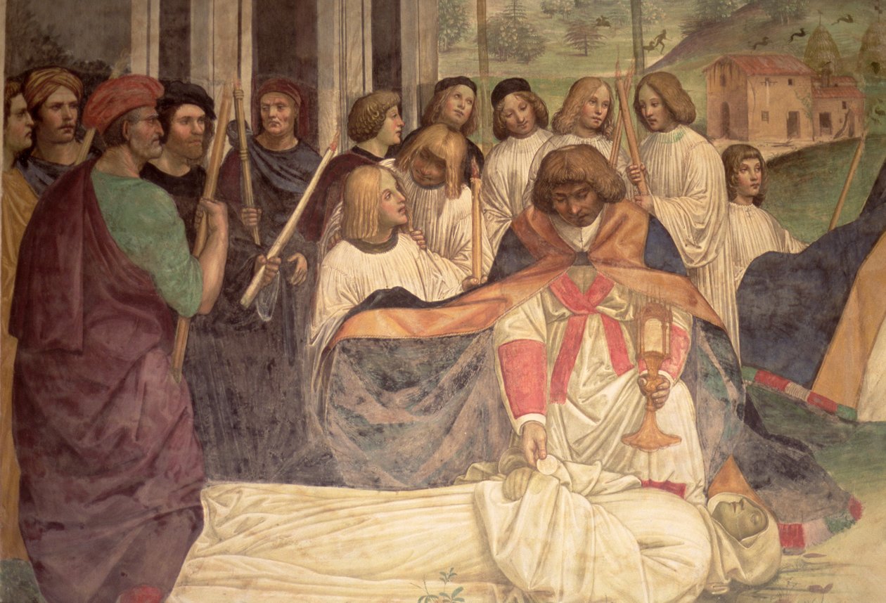 Smrt sv. Benedikta, ze života sv. Benedikta od L. Signorelli