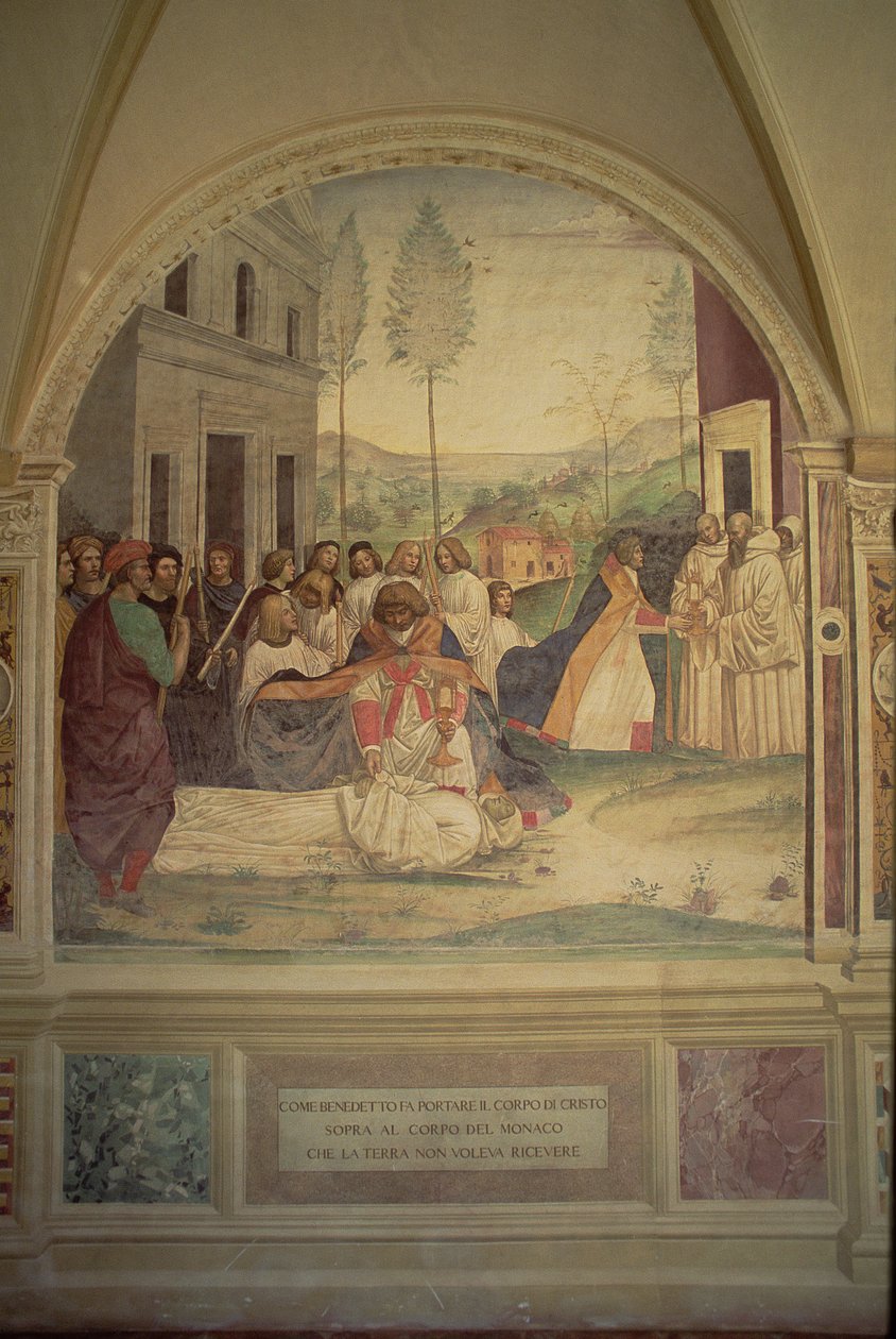 Smrt sv. Benedikta, ze života sv. Benedikta od L. Signorelli