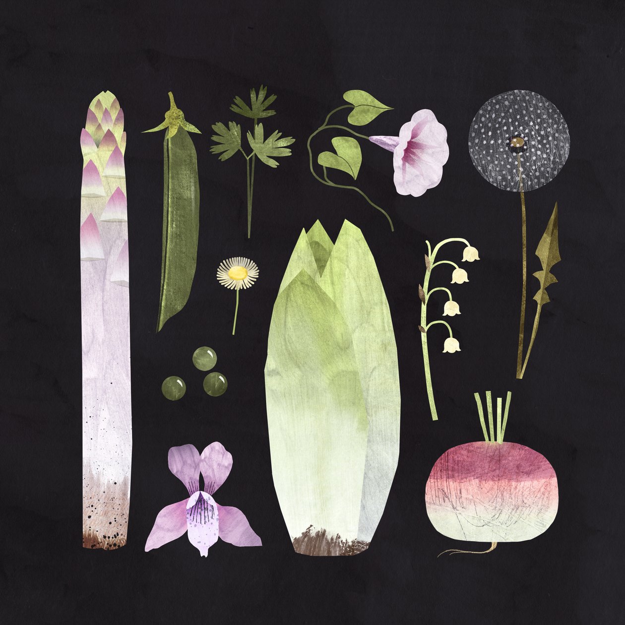 Veggies and Blooms, 2023 (digitální) od Léa Le Pivert