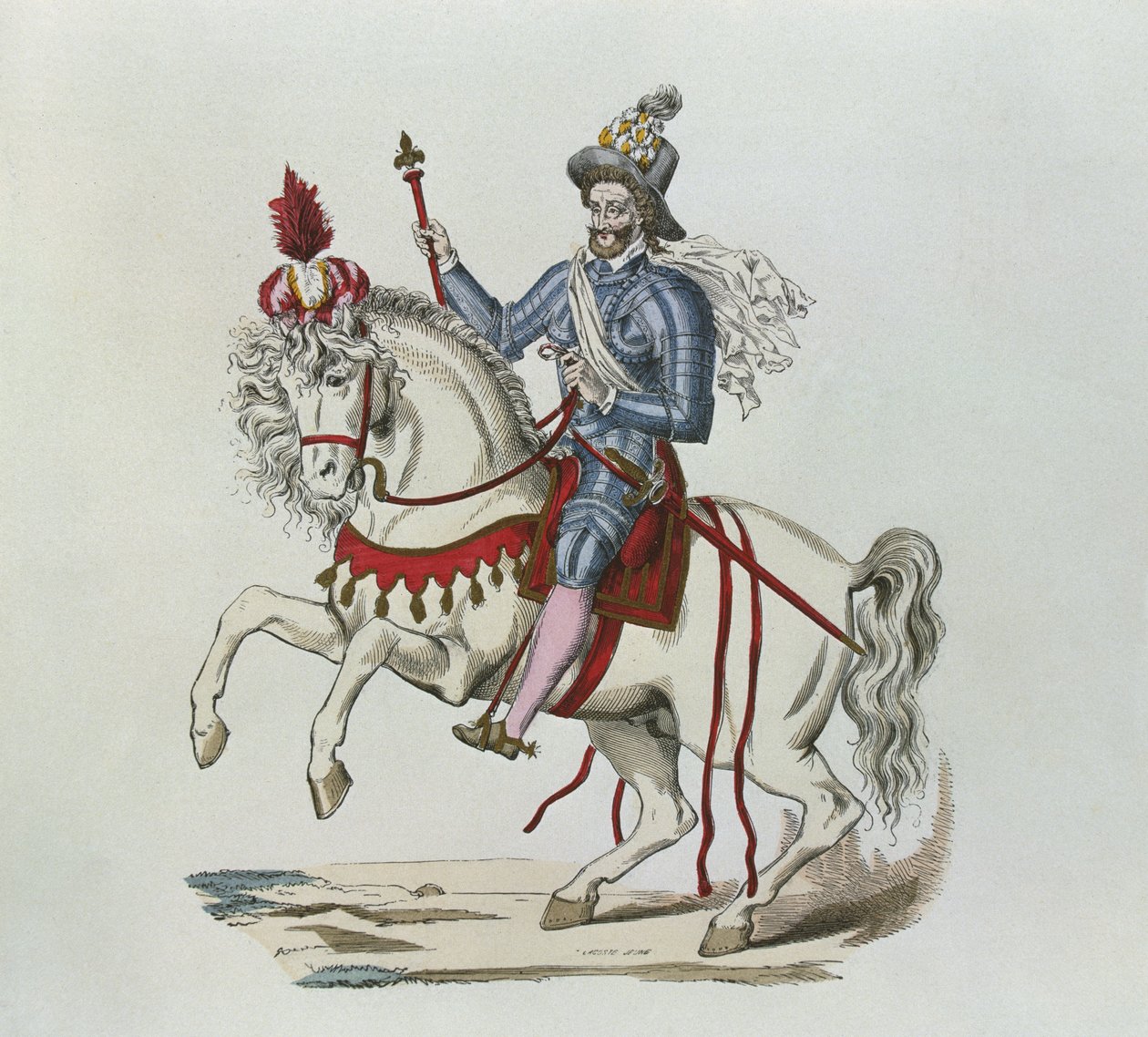 Jezdecký portrét Jindřicha IV v roce 1596 od Lacoste jeune