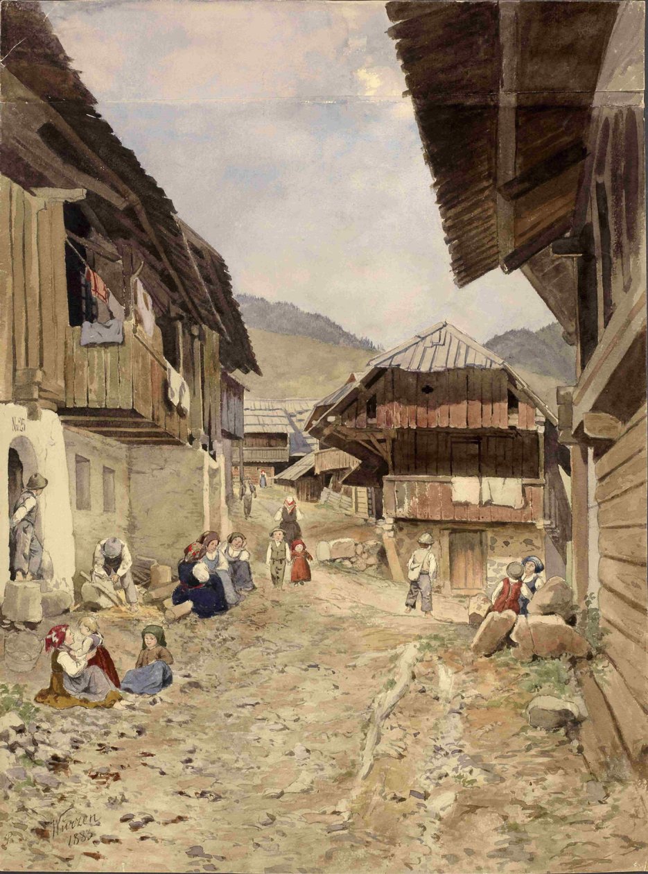 Podkoren-pohled na život na vesnici od Ladislav Benesch