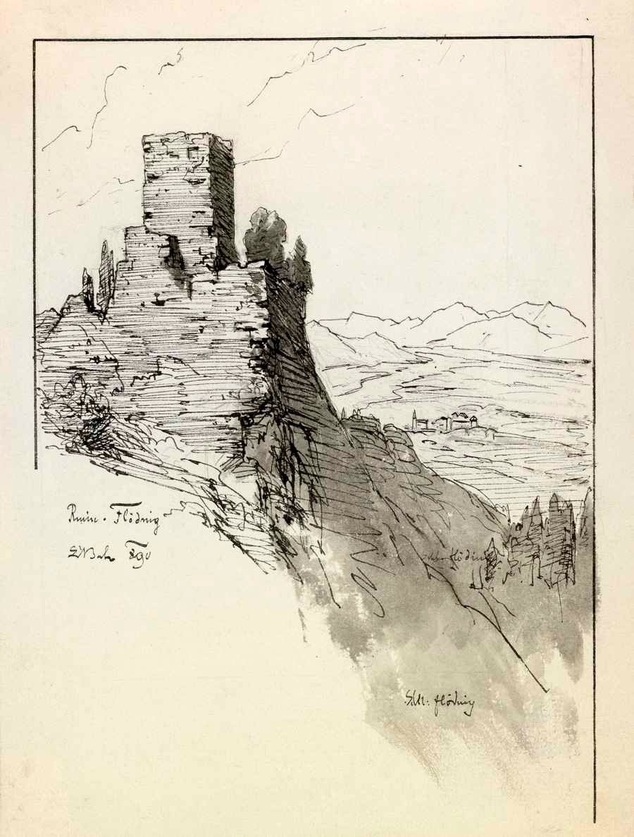Zřícenina hradu Smlednik od Ladislav Benesch