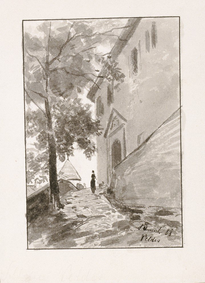  Horní vchod do Bledského hradu od Ladislav Benesch