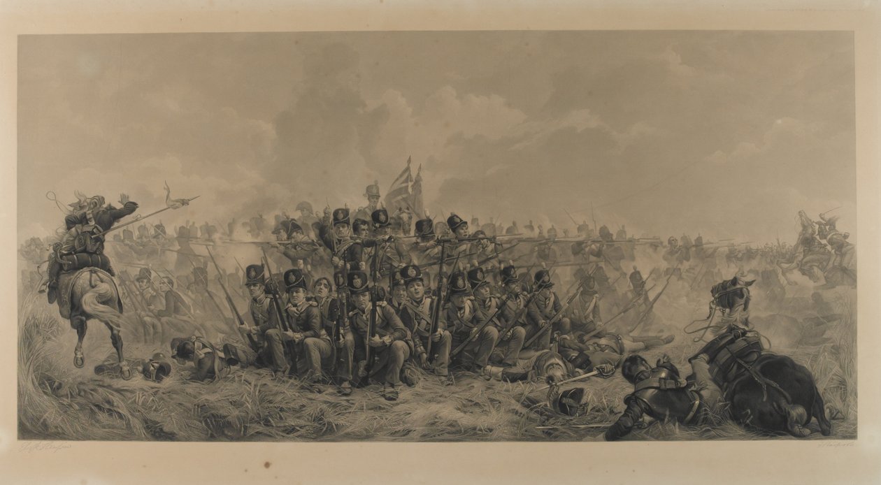Quatre-Bras 1815, ryl F. Stacpoole, 1875 od Lady Butler