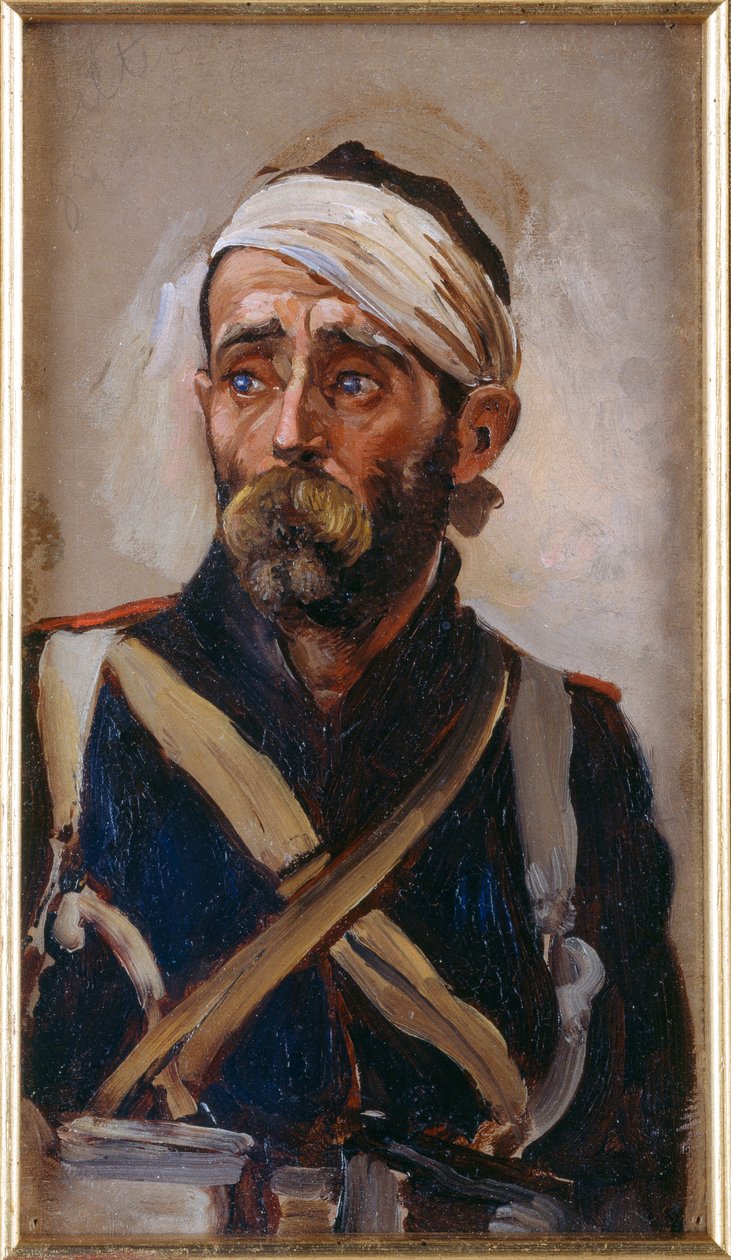 Studie zraněného strážce, Krym, kolem roku 1874 od Lady Butler