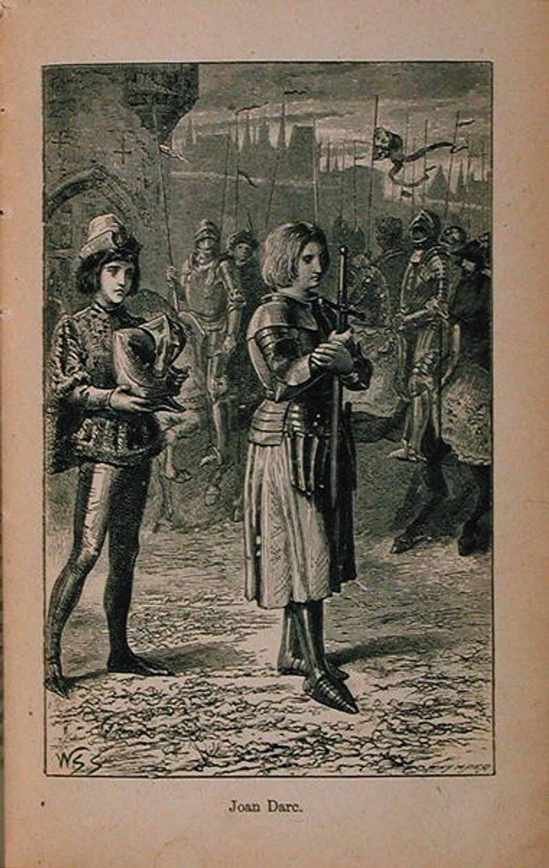 Ilustrace Johanky z Arku (asi 1412-31) z Malých artušovských dějin Francie: Od nejstarších dob do pádu druhého císařství, vydáno 1899. od Lady M. Chalcott