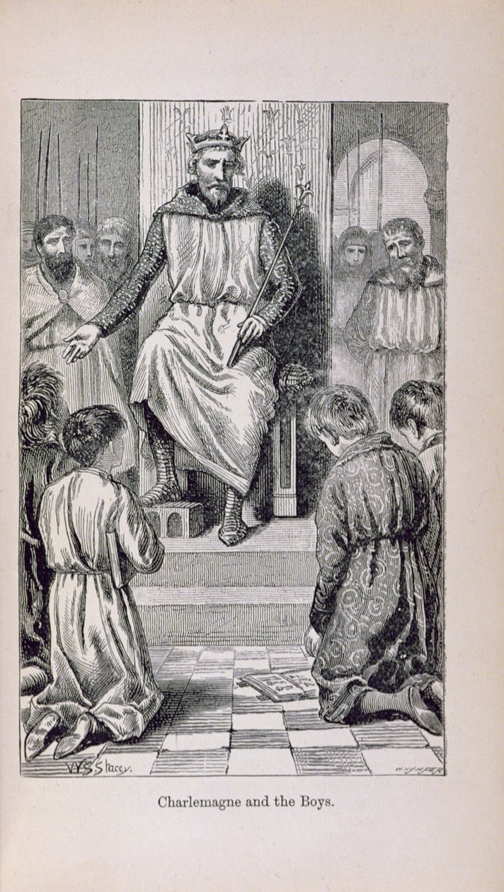 Charlemagne (742-814) and the Boys, ilustrace z 