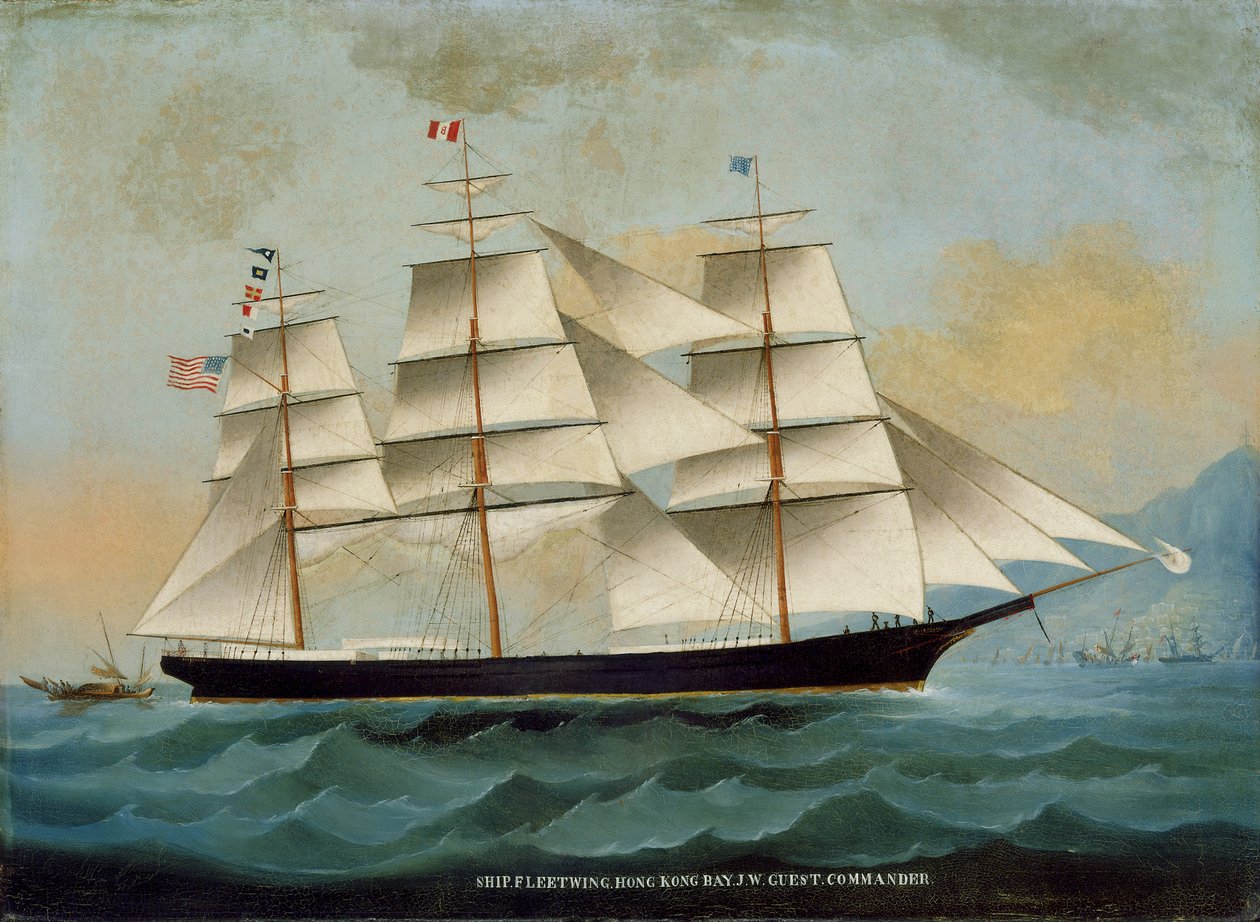 The Ship Fleetwing, Hong Kong Bay, J. W. Guest, velitel od Lai Sung