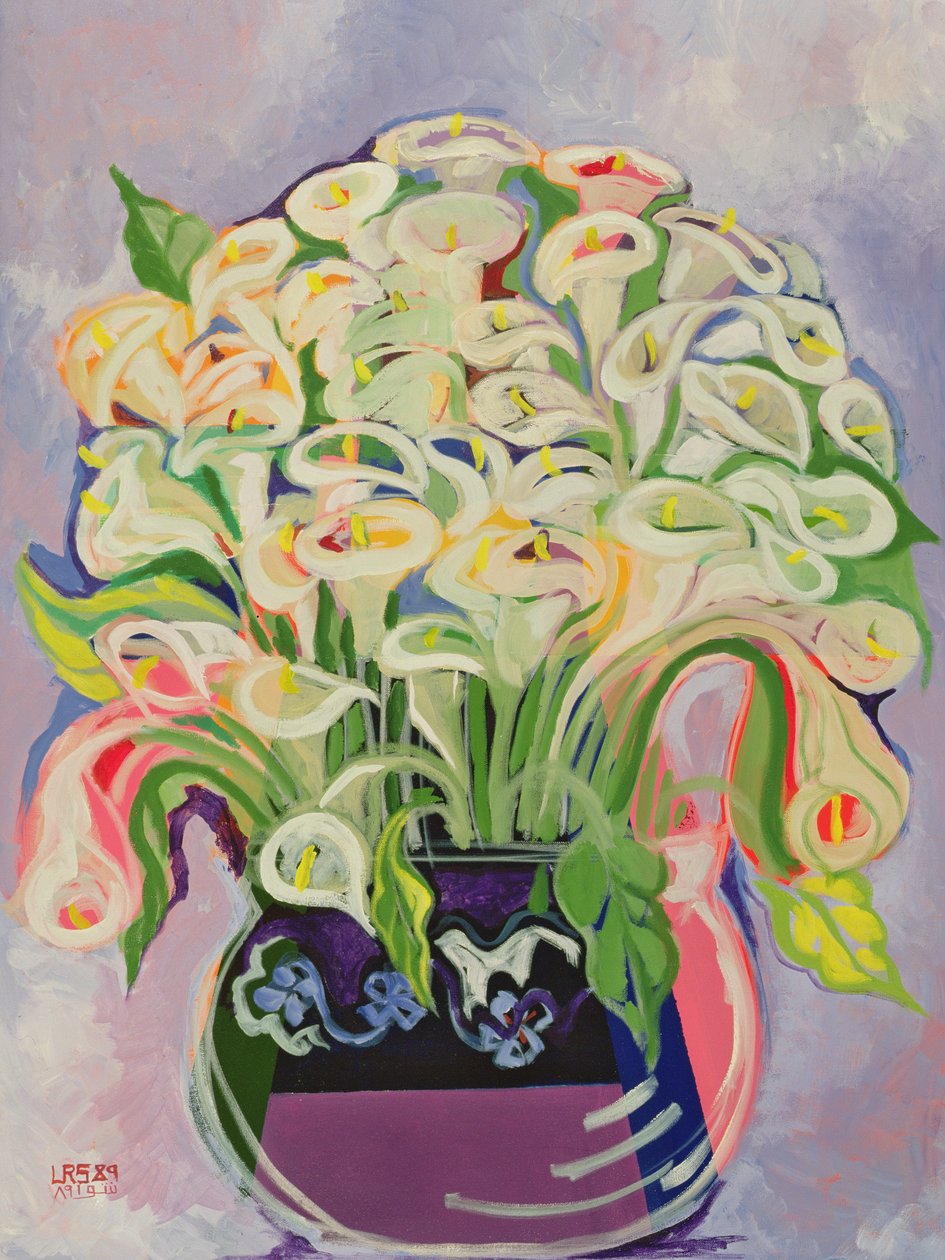 Lilie, 1989 (akryl na plátně) od Laila Shawa