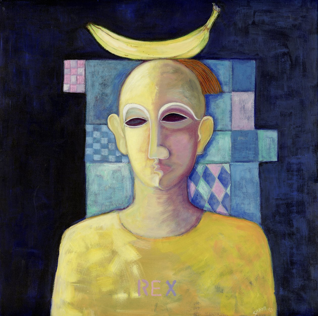 Rex, 2004 (akryl na plátně) od Laila Shawa