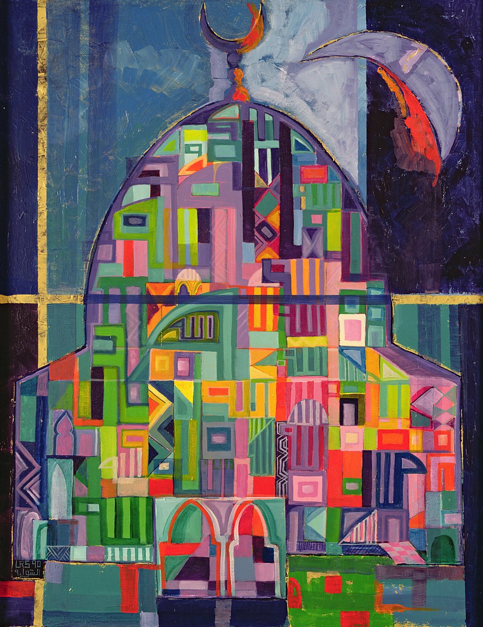 The House of God, 1993-94 (akrylový a zlatý pigment na plátně) od Laila Shawa