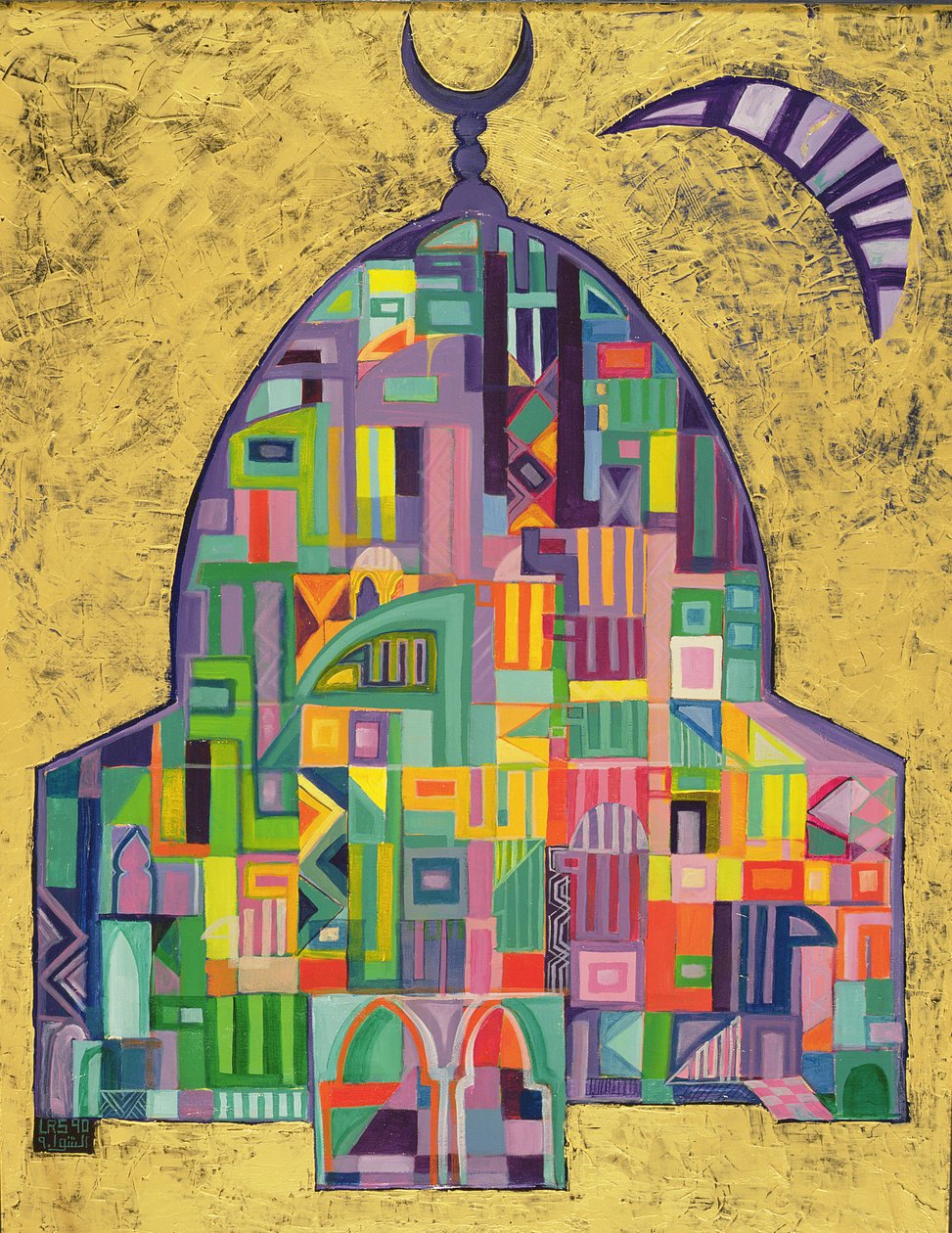 The House of God II, 1993-94 (akryl na plátně) od Laila Shawa
