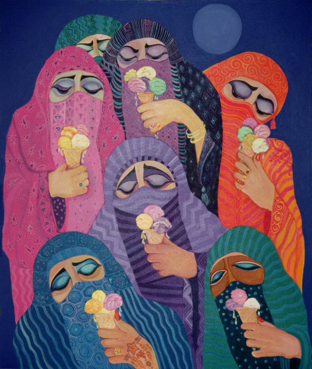 The Impossible Dream, 1989 (akryl na plátně) od Laila Shawa