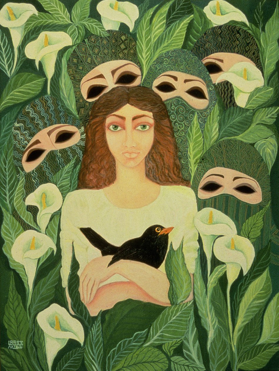The Prisoner, 1988 (akryl na plátně) od Laila Shawa