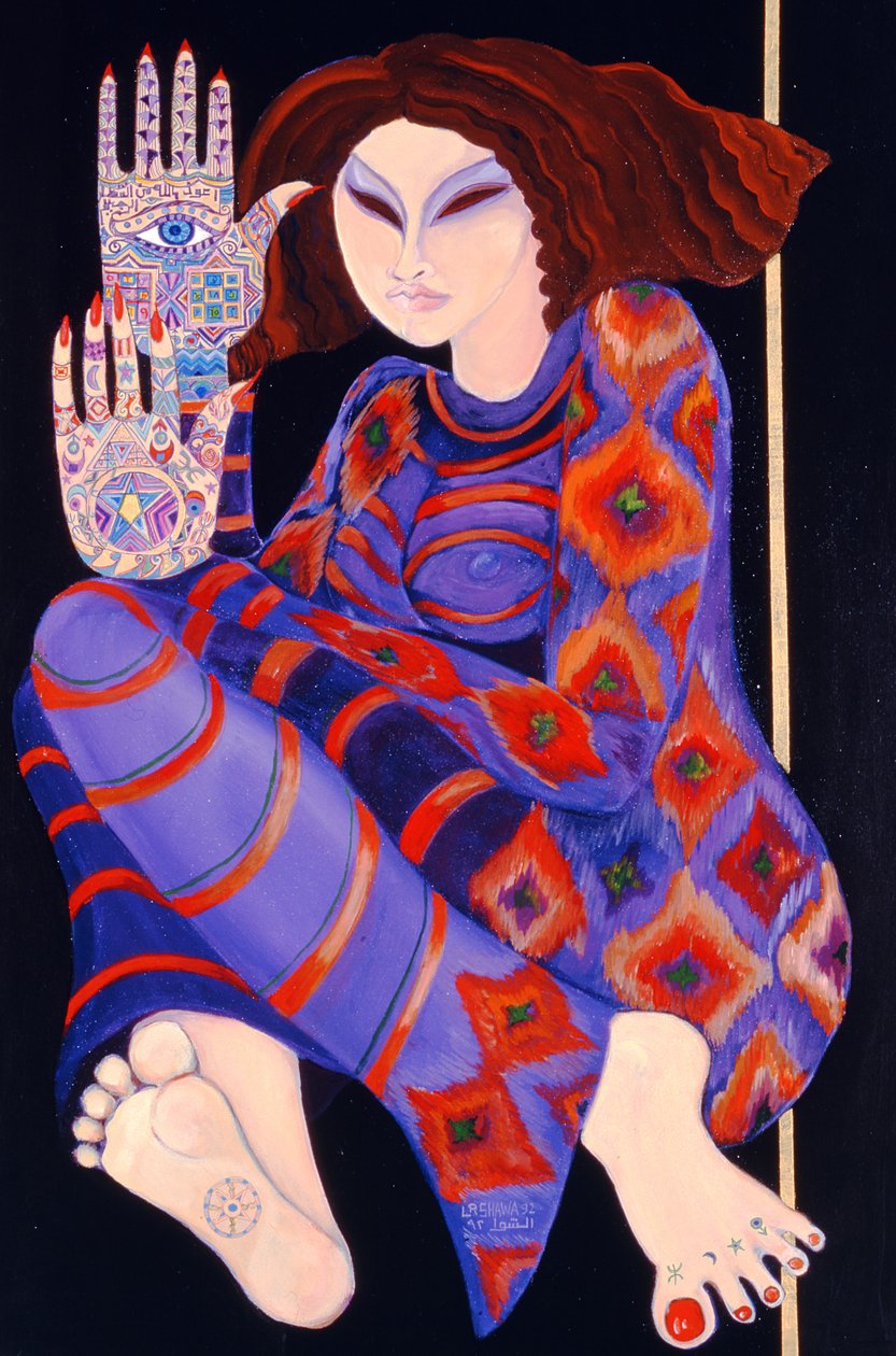 Zeinab Chasing the Devil (část 2), 1992 (akryl na papíře) (viz také 279211) od Laila Shawa