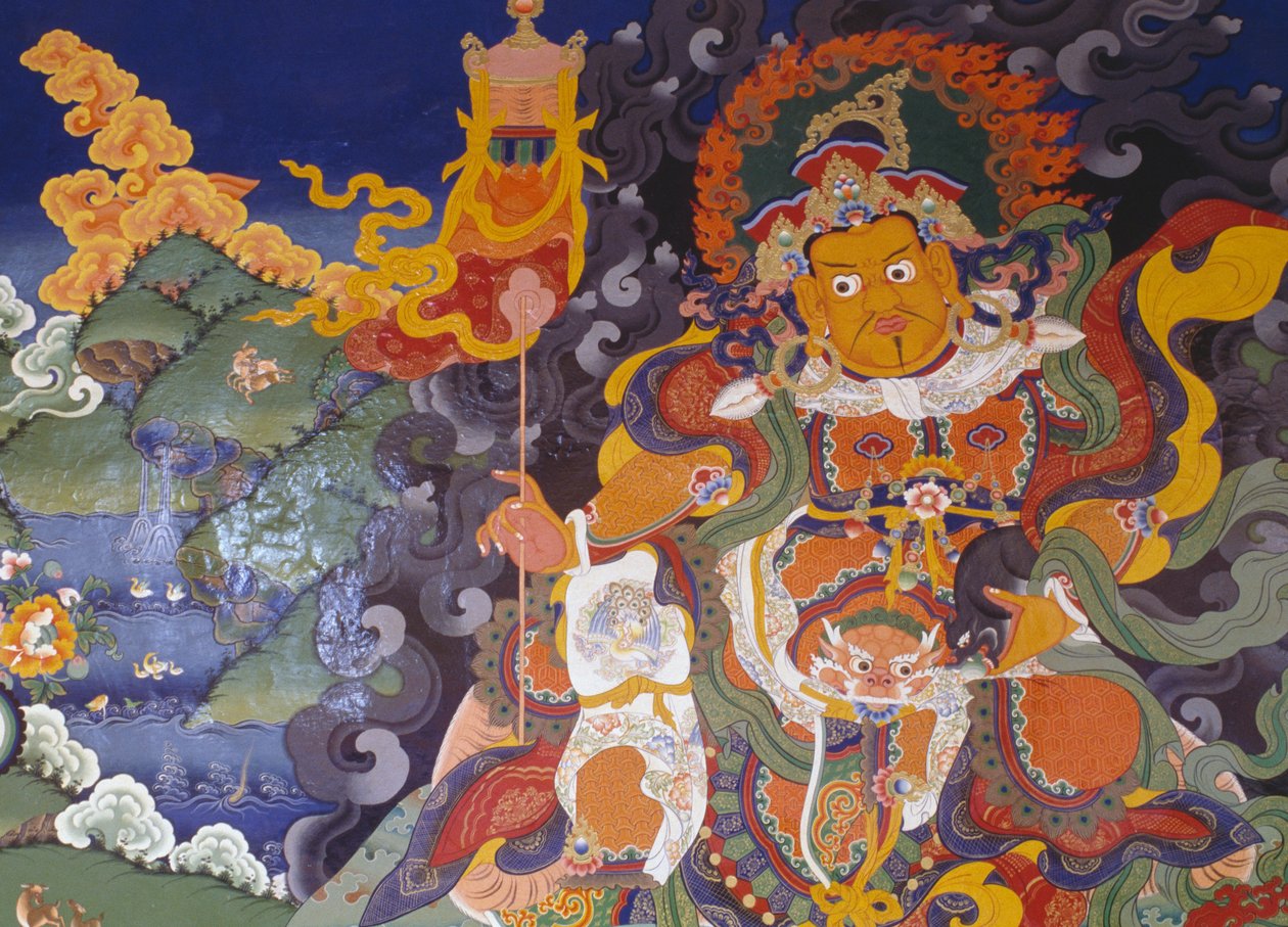 Freska zobrazující barevná božstva, buddhistický klášter Lamayuru (Lamayuru Gompa), Himaláje, okres Ladakh, stát Džammú a Kašmír, Indie od Amadeo (after) Modigliani