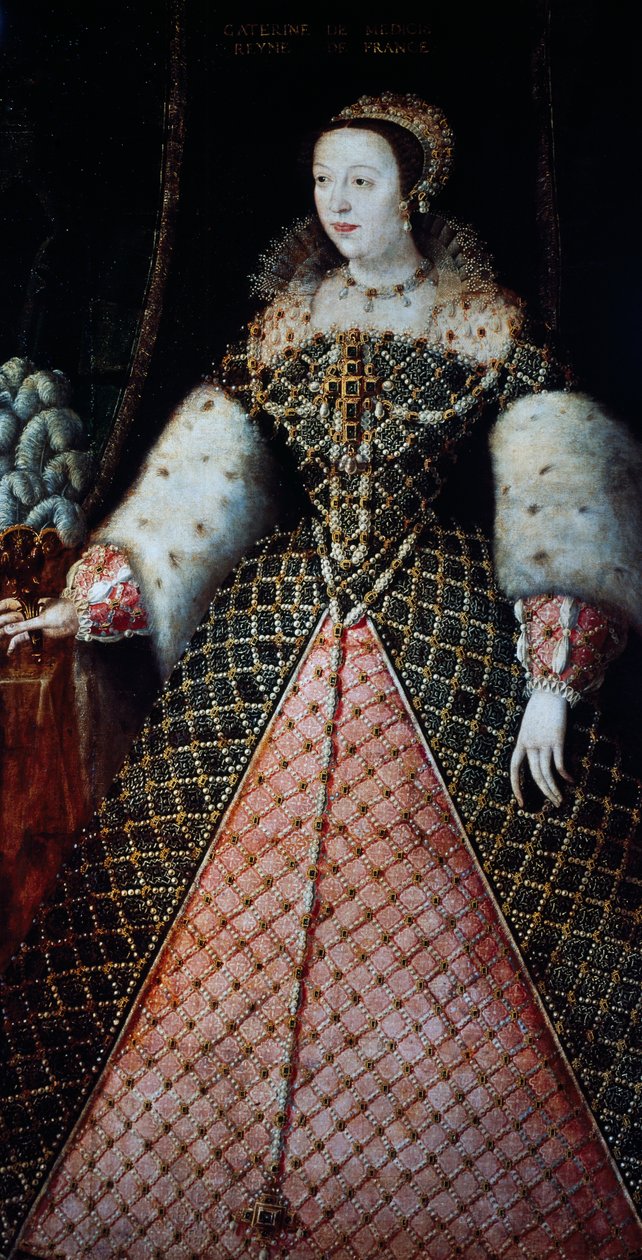 Portrét Kateřiny de Medici, královny choť krále Jindřicha II z Valois, kolem 1547-59 (olej na plátně) od Amadeo (after) Modigliani