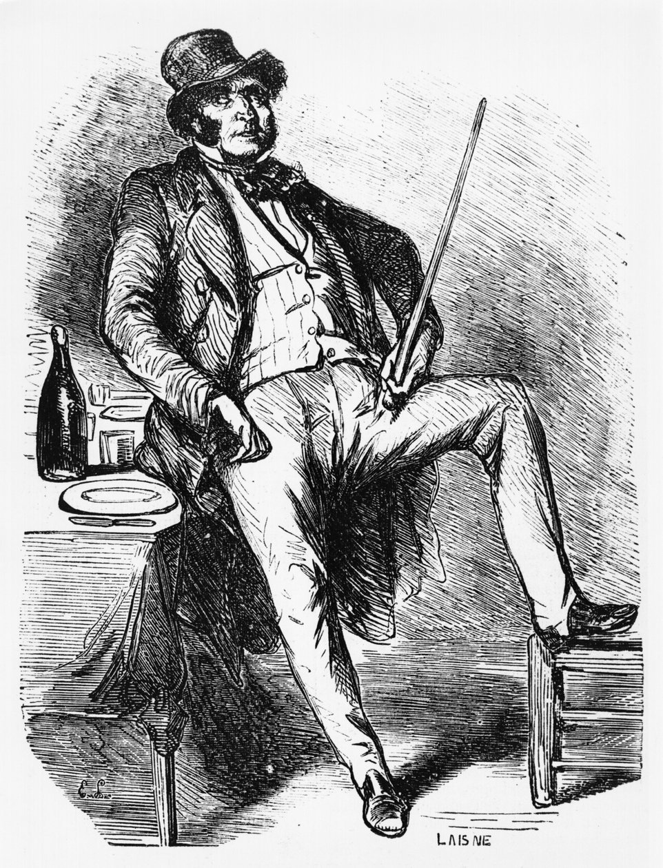 Vautrin, ilustrace z „Le Pere Goriot“ od Honore de Balzac (1799-1850) od Laisne