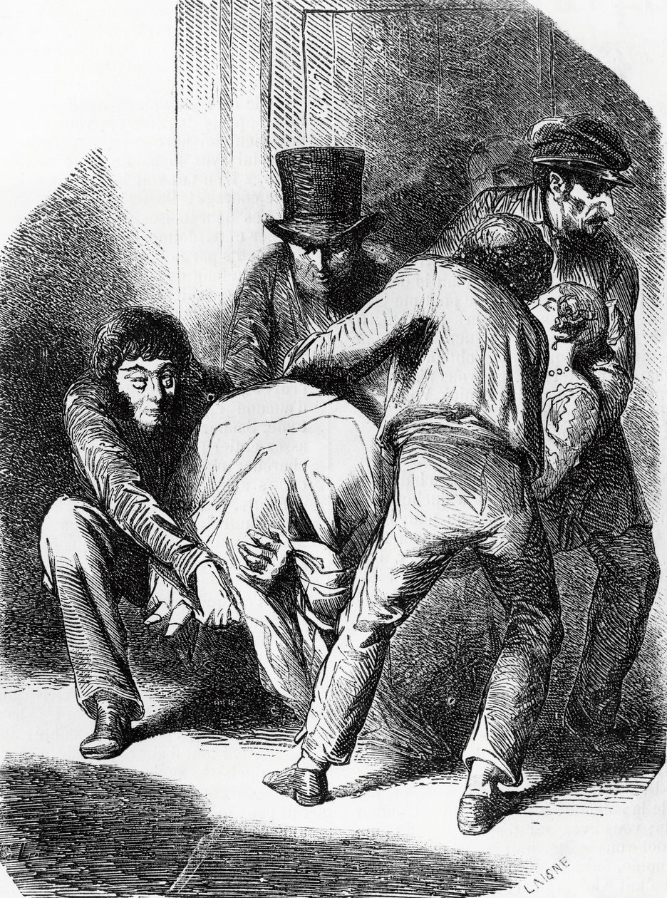 Ilustrace k románu Honore de Balzaca (1799-1850) Vévodkyně z Langeais z vícesvazkové sbírky Lidská komedie, rytina Laisne. od Laisne Laisne