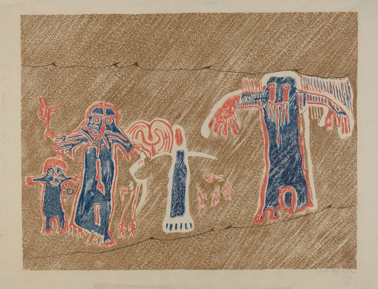 Petroglyph - Lidské postavy od Lala Eve Rivol