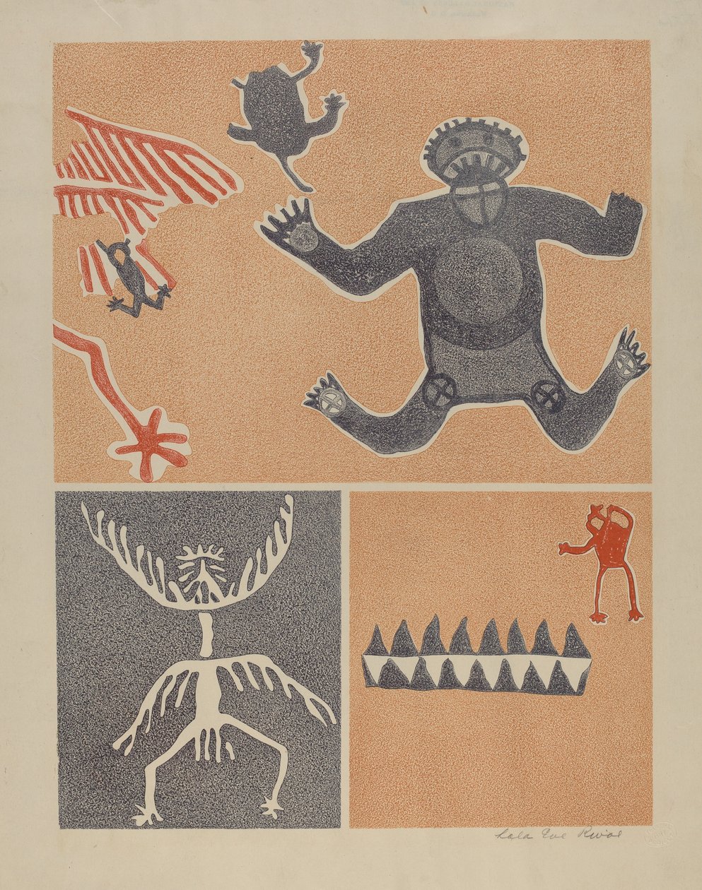 Petroglyph - Lidské postavy od Lala Eve Rivol