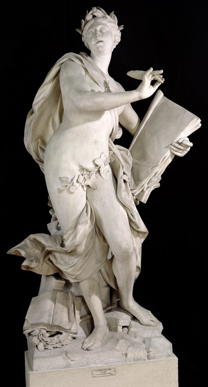 Lyrická poezie, 1752 (mramor) od Lambert Sigisbert Adam