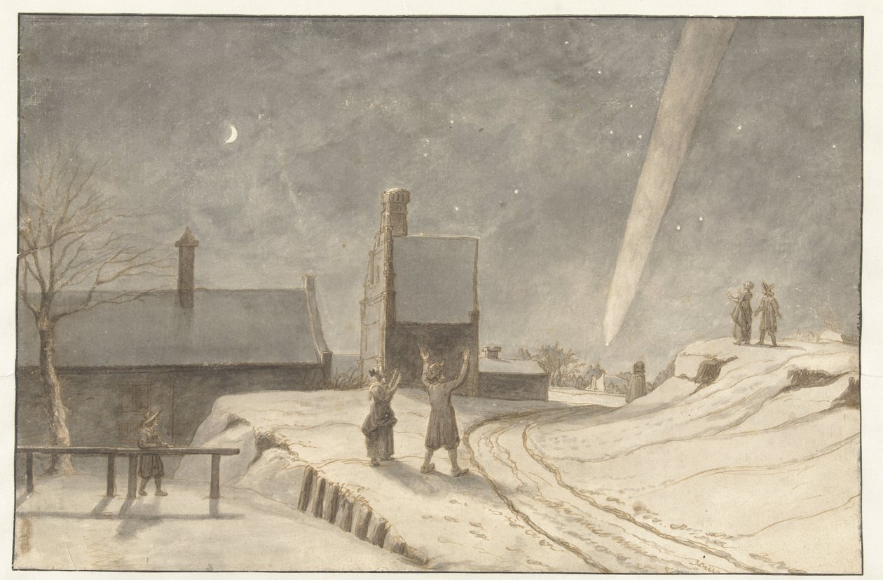 Ocasní hvězda nad Alkmaarem, 1681 od Lambert Doomer