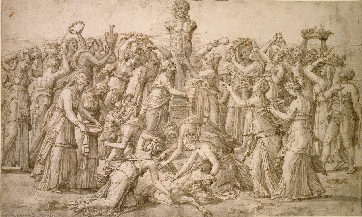 Oběť Priapusovi, 1540 od Lambert Lombard