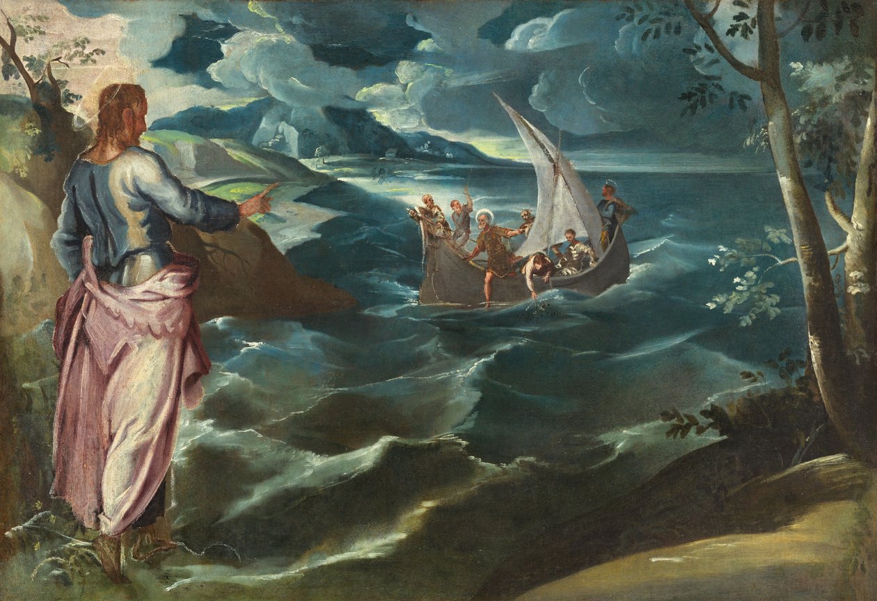 Kristus u Galilejského jezera, c. 70. léta 16. století. od Lambert Sustris