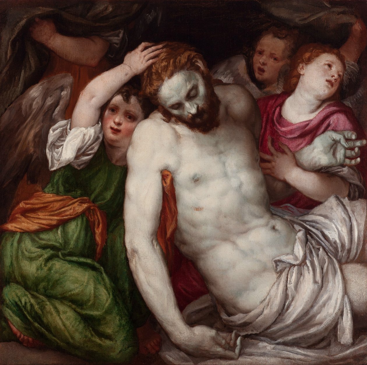 Pieta s anděly od Lambert Sustris