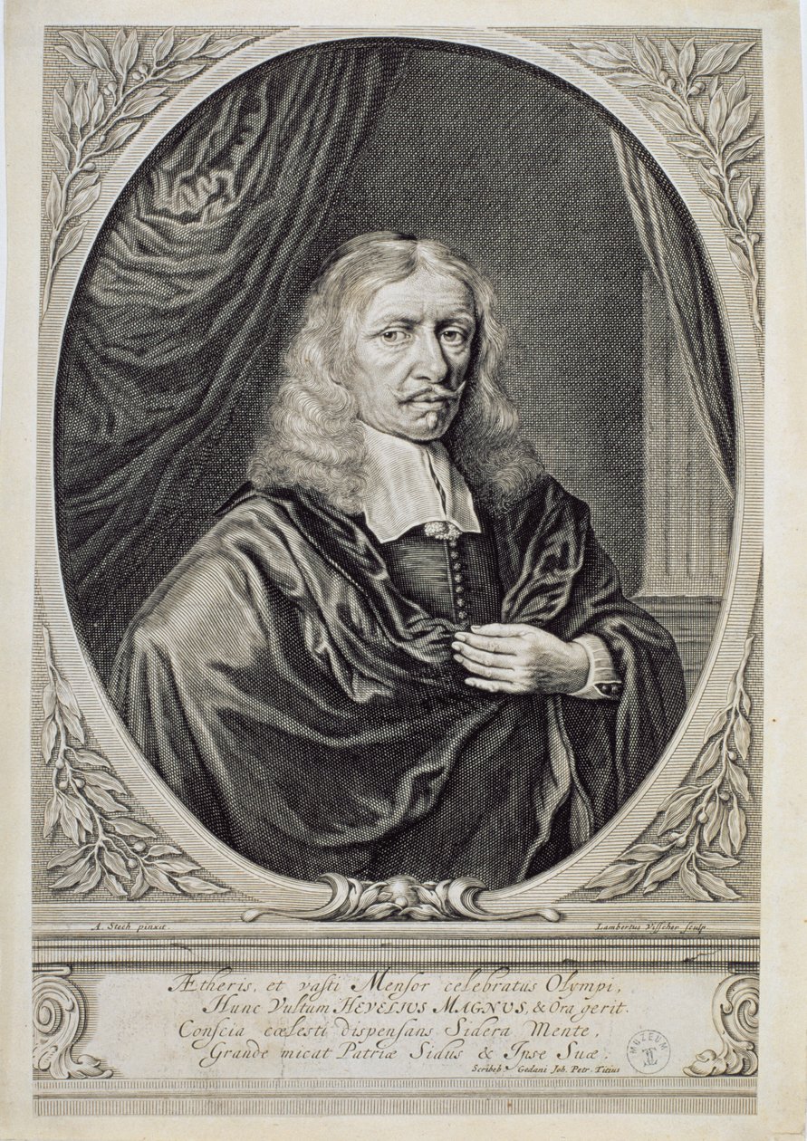 Johannes Hevelius (1611-87) 1668 od Lambert de Visscher
